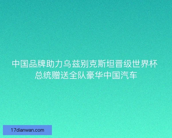 中国品牌助力乌兹别克斯坦晋级世界杯 总统赠送全队豪华中国汽车